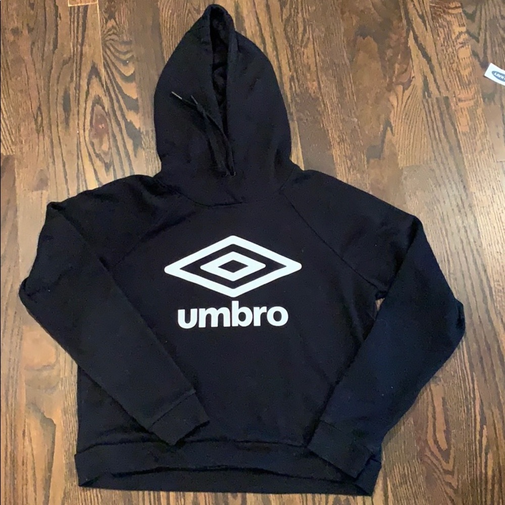 Black Umbro Hooded Sweatshirt L